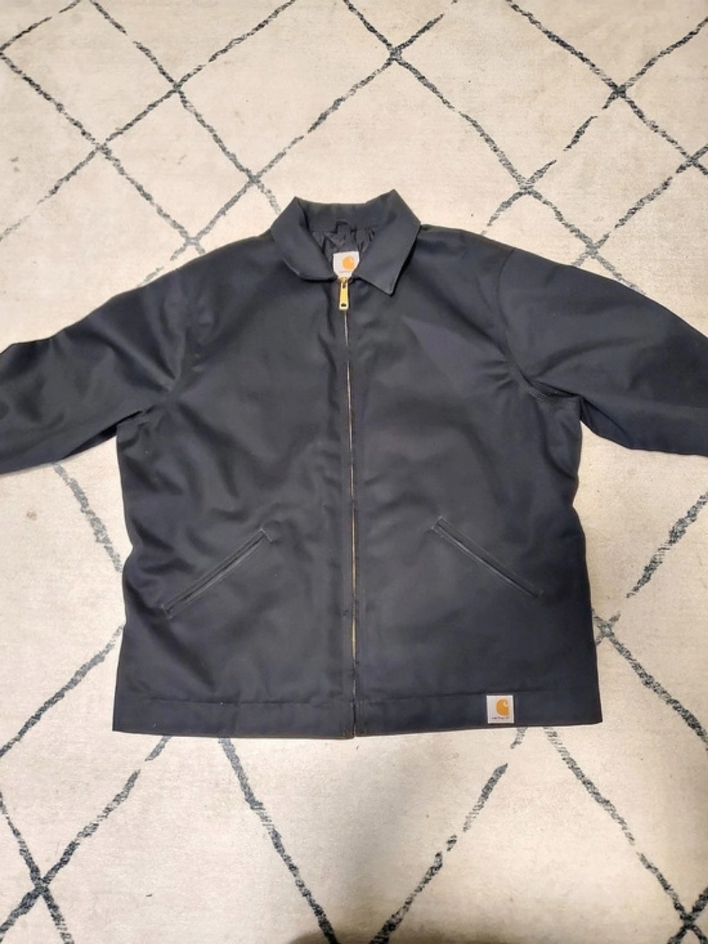 Carhartt J293 Black Quilt-Lined Twill Work Jacket